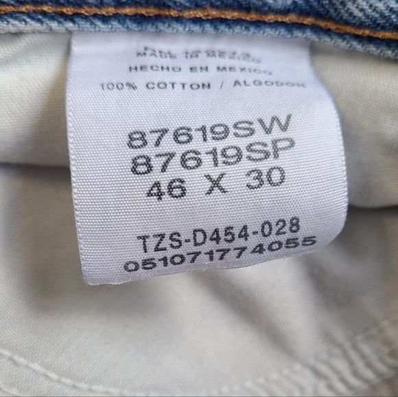 (884) Rustler Men's Relaxed Fit Straight Leg Jeans, Size: 46 Waist Color: Blue - Picture 8 of 14